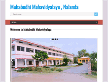 Tablet Screenshot of mahabodhimahavidyalya.com